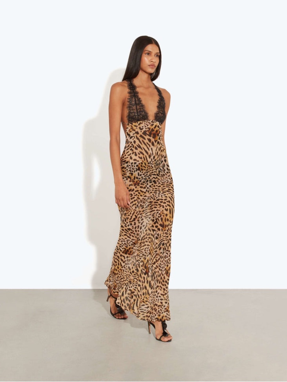 AKIMA LEOPARD SLIP DRESS